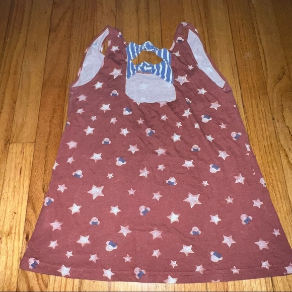 Disney Parks Red Minnie Mouse Patriotic Flag 4th of July Bow Back Tank Top - Picture 5 of 7